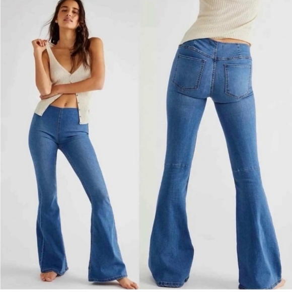 We The Free NWT Penny Pull-On Flare Jeans Size 24 - Picture 1 of 10